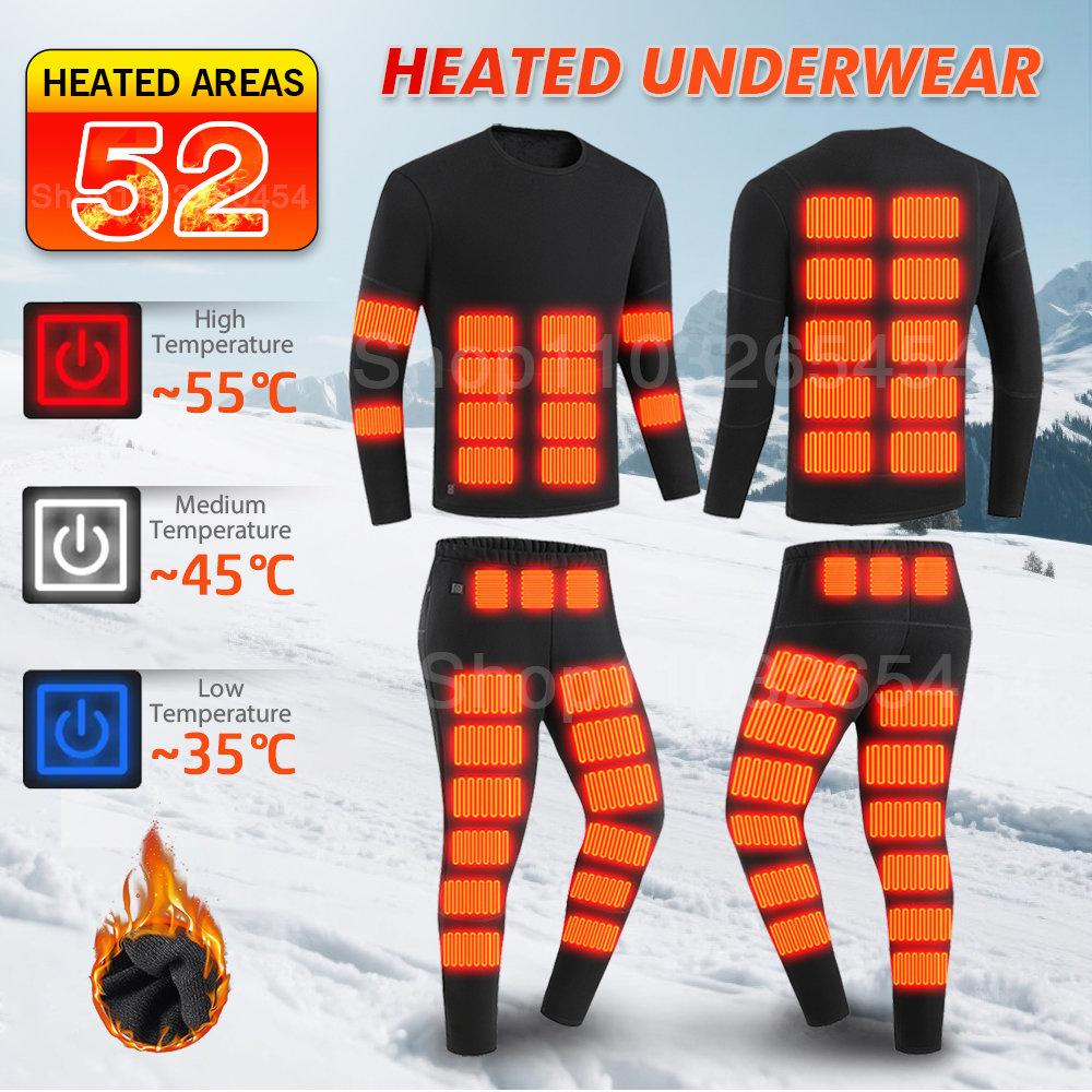 Winter Clothing Matching - New 52 Areas Heated Underwear Winter