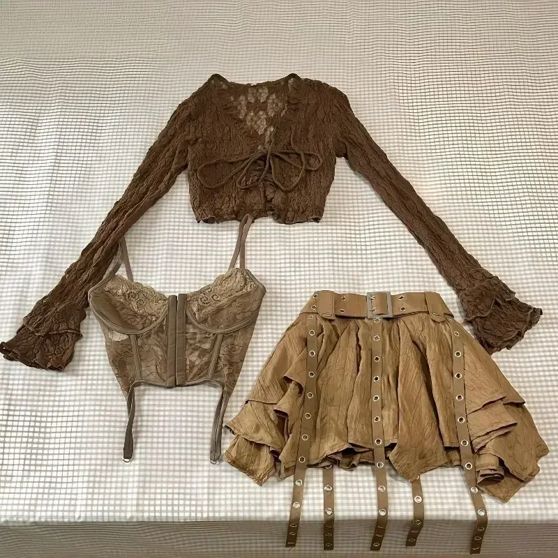 Winter Clothing Vintage - Harajuku Vintage Fashion 3 Piece Set