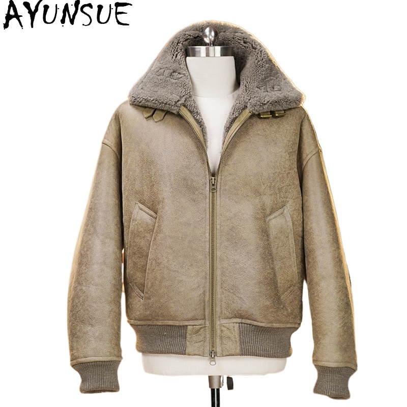 Winter Clothing Matching - AYUNSUE High-end Natural Fur Coat Men