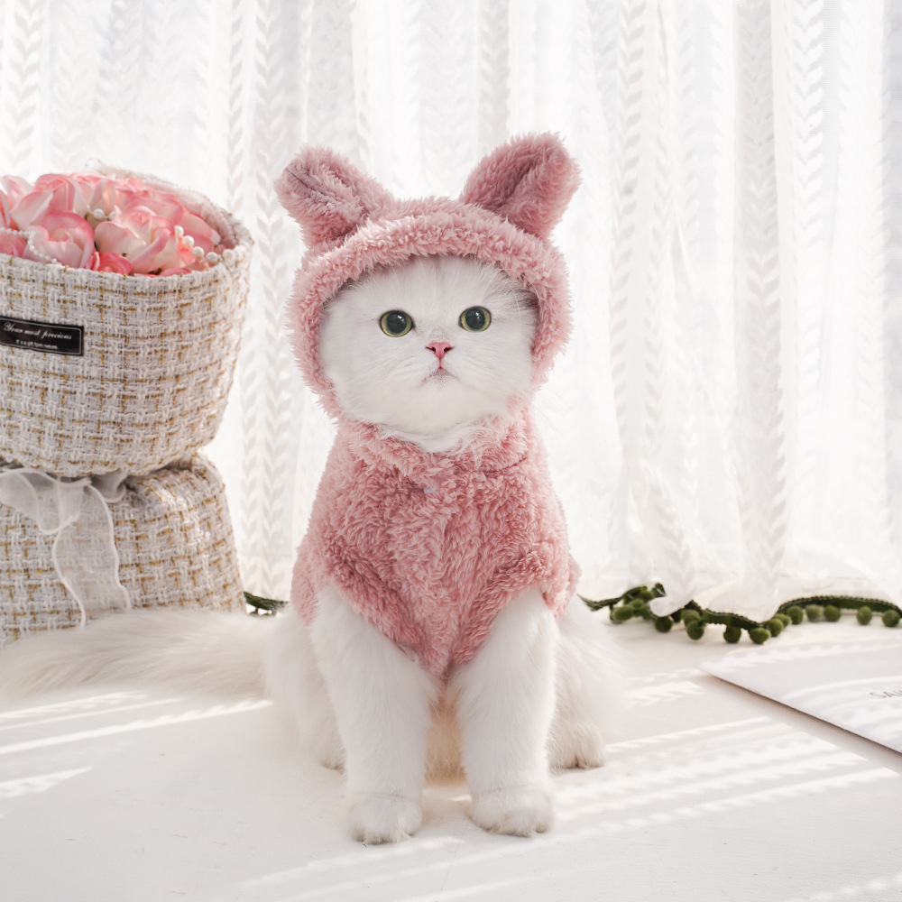 Fleece Hoodie Lined - Pet Dog Soft Fleece Clothes Cute