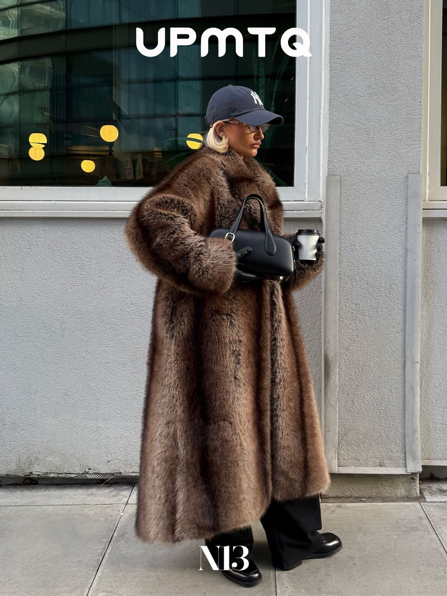 Winter Clothing Pinterest - Brown Stripes Gradient Premium Faux Fur