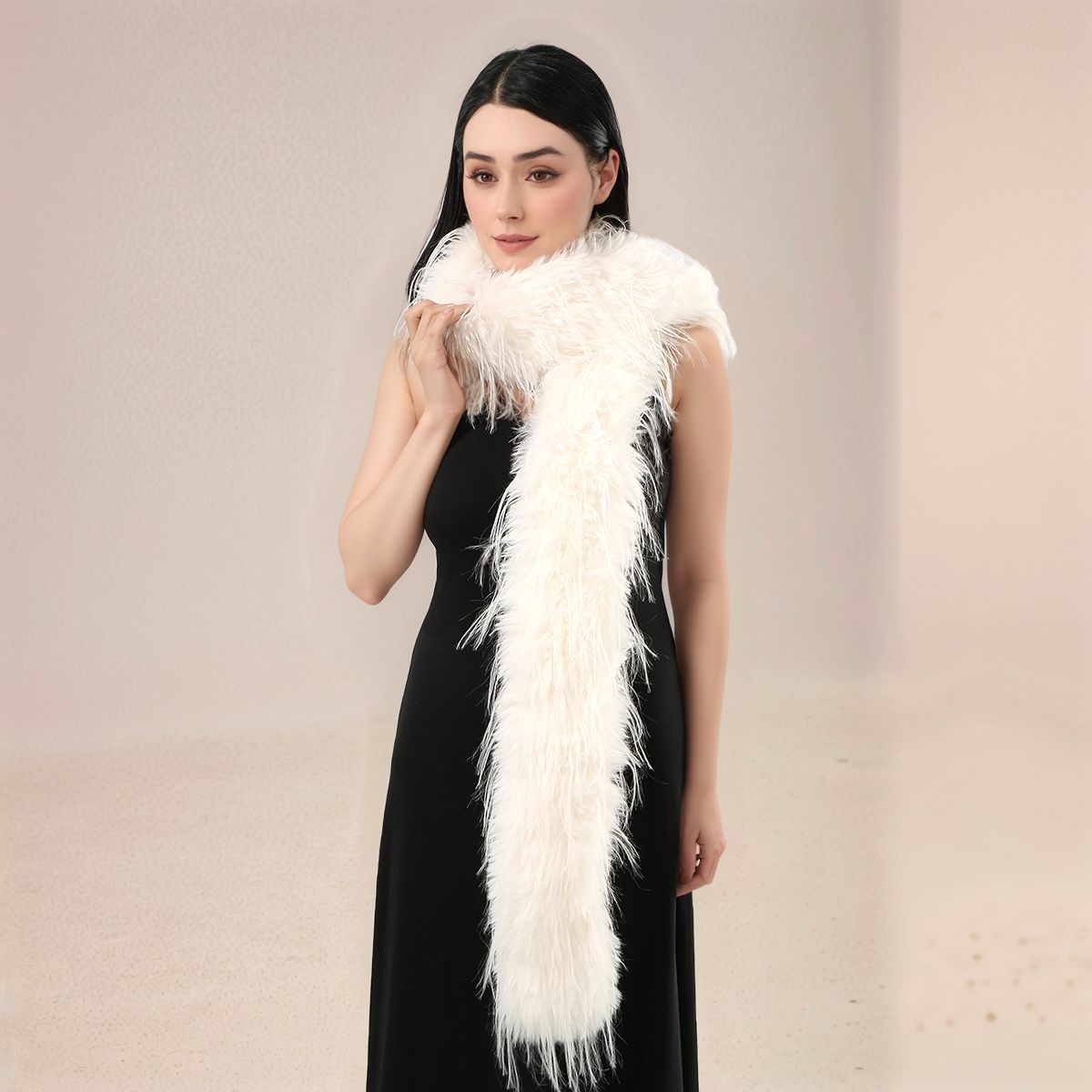 Winter Clothing Design - Women Faux Rabbit Fur Long Scarf