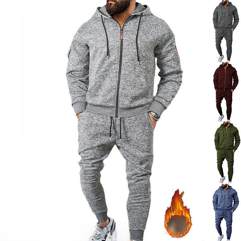 Men's Fleece Lined Hooded Zipp - Winter Clothing For ulasan dan harga