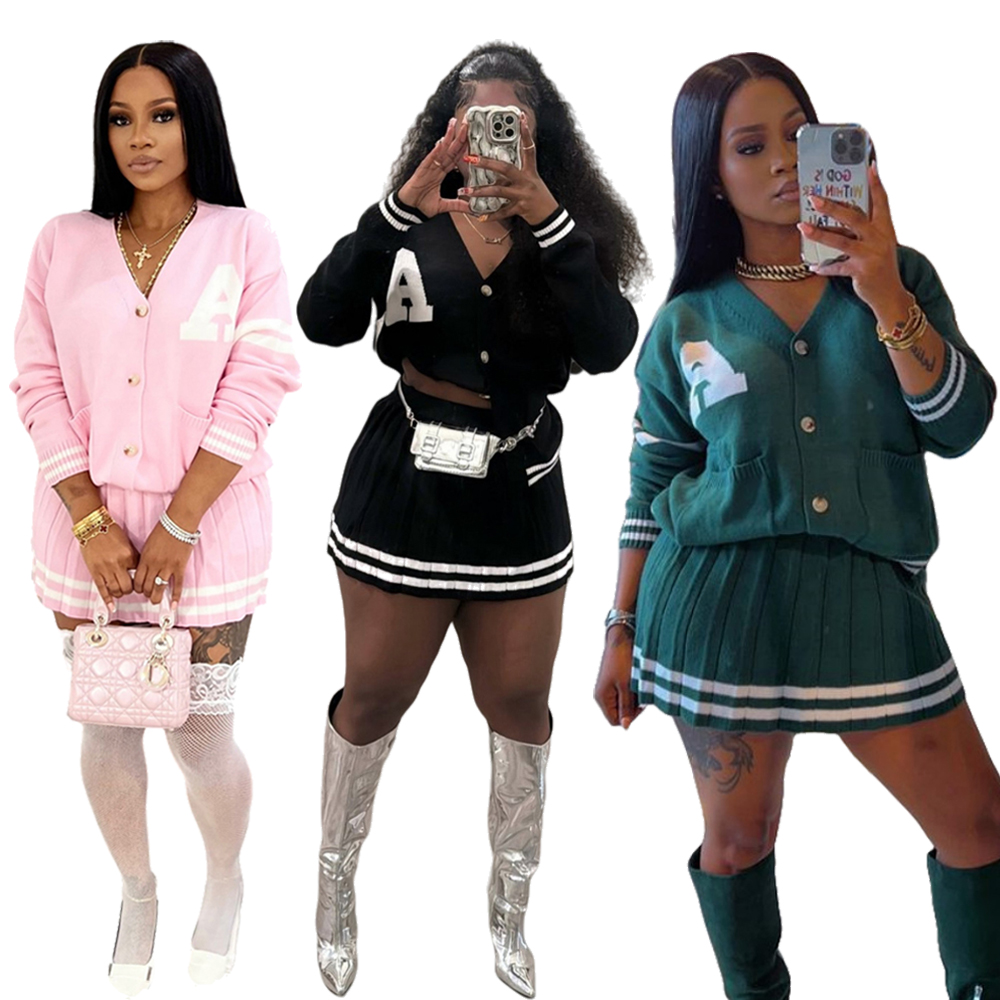 Knit Pleated Sweater Skirts 2  - Winter Clothing Matching ulasan dan harga