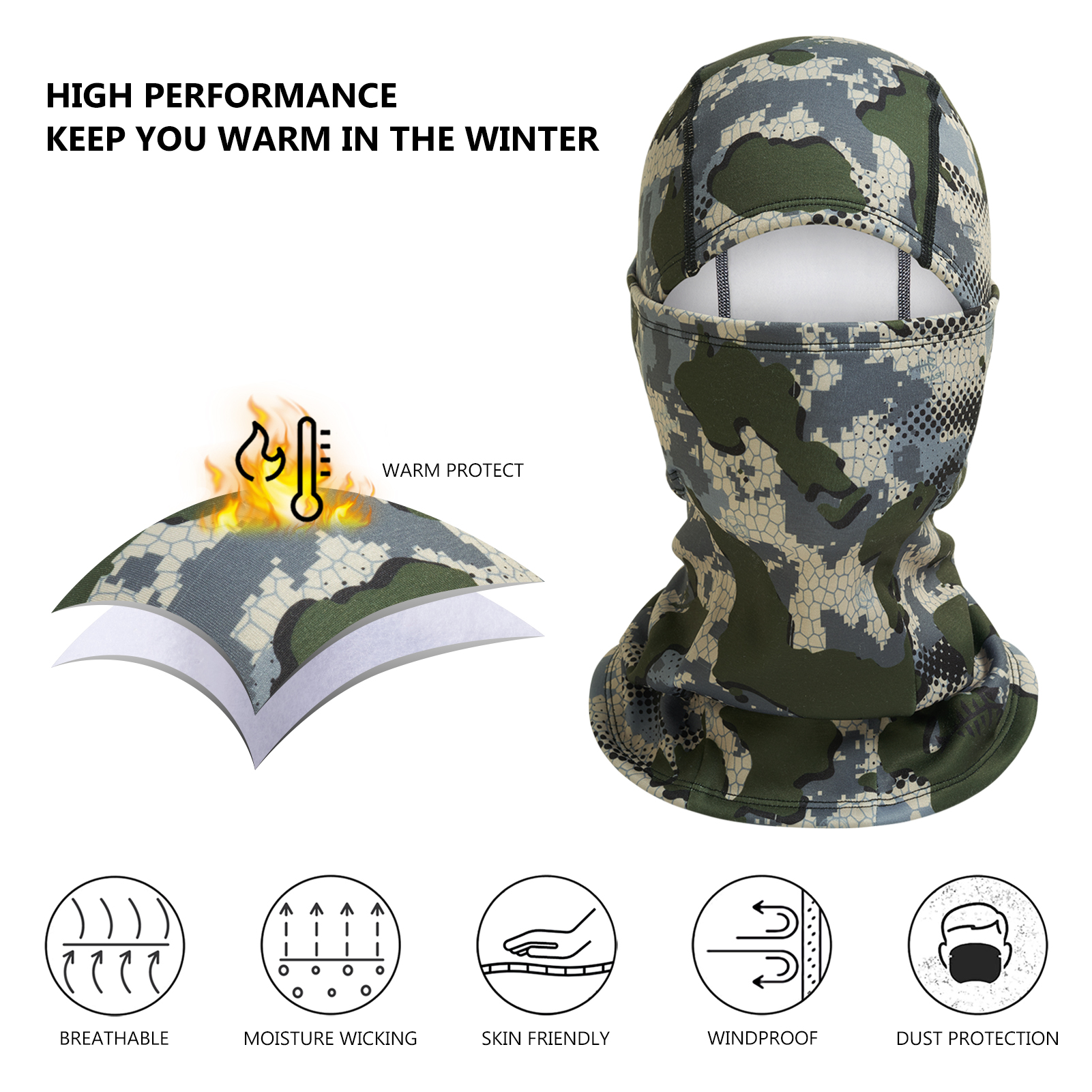 Bassdash Men Women Ninja Hood  - Fleece Hoodie Lined ulasan dan harga