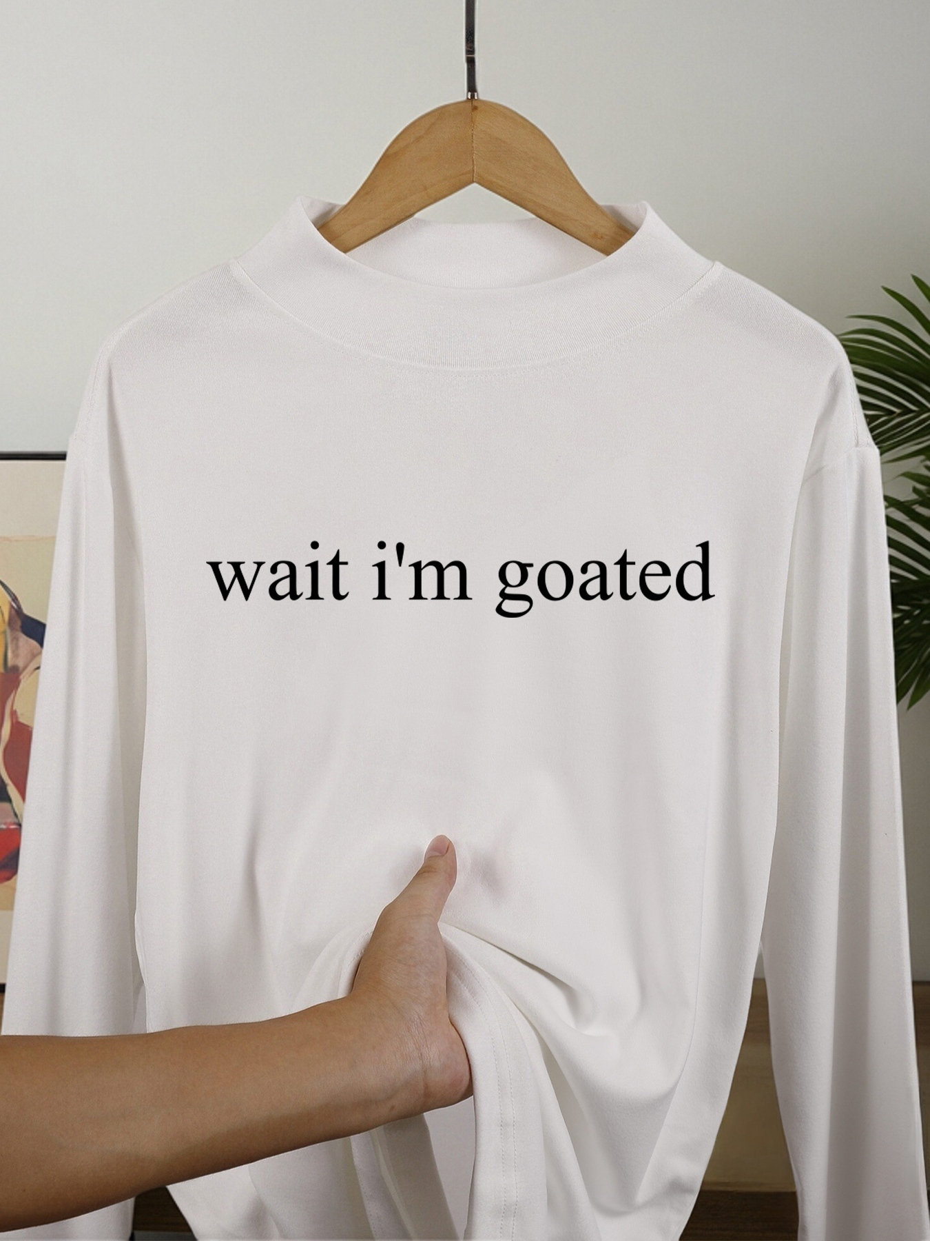 Wait I'M Goated Letter Printed - Winter Clothing For ulasan dan harga