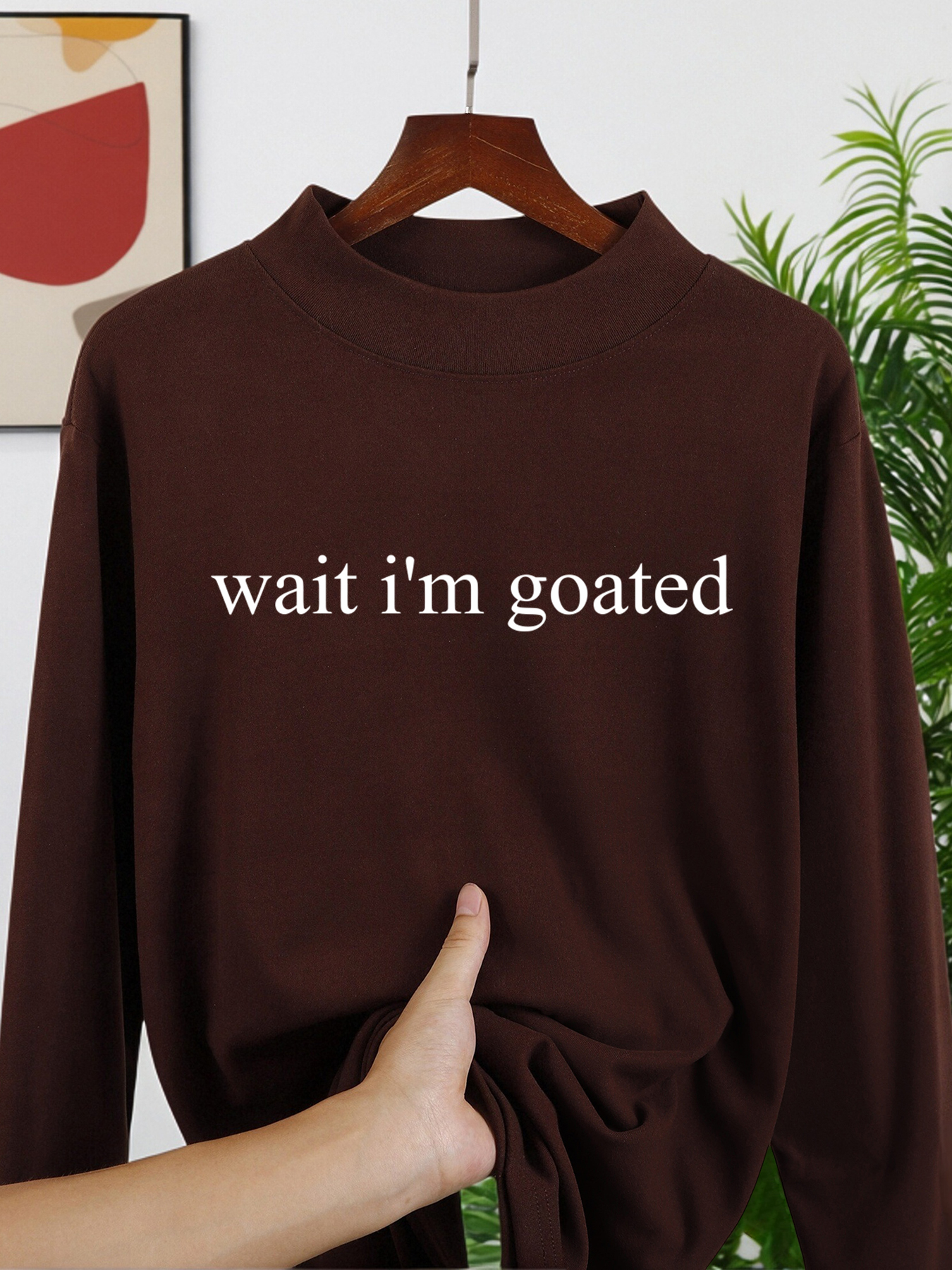 Wait I'M Goated Letter Printed - Winter Clothing For ulasan dan harga