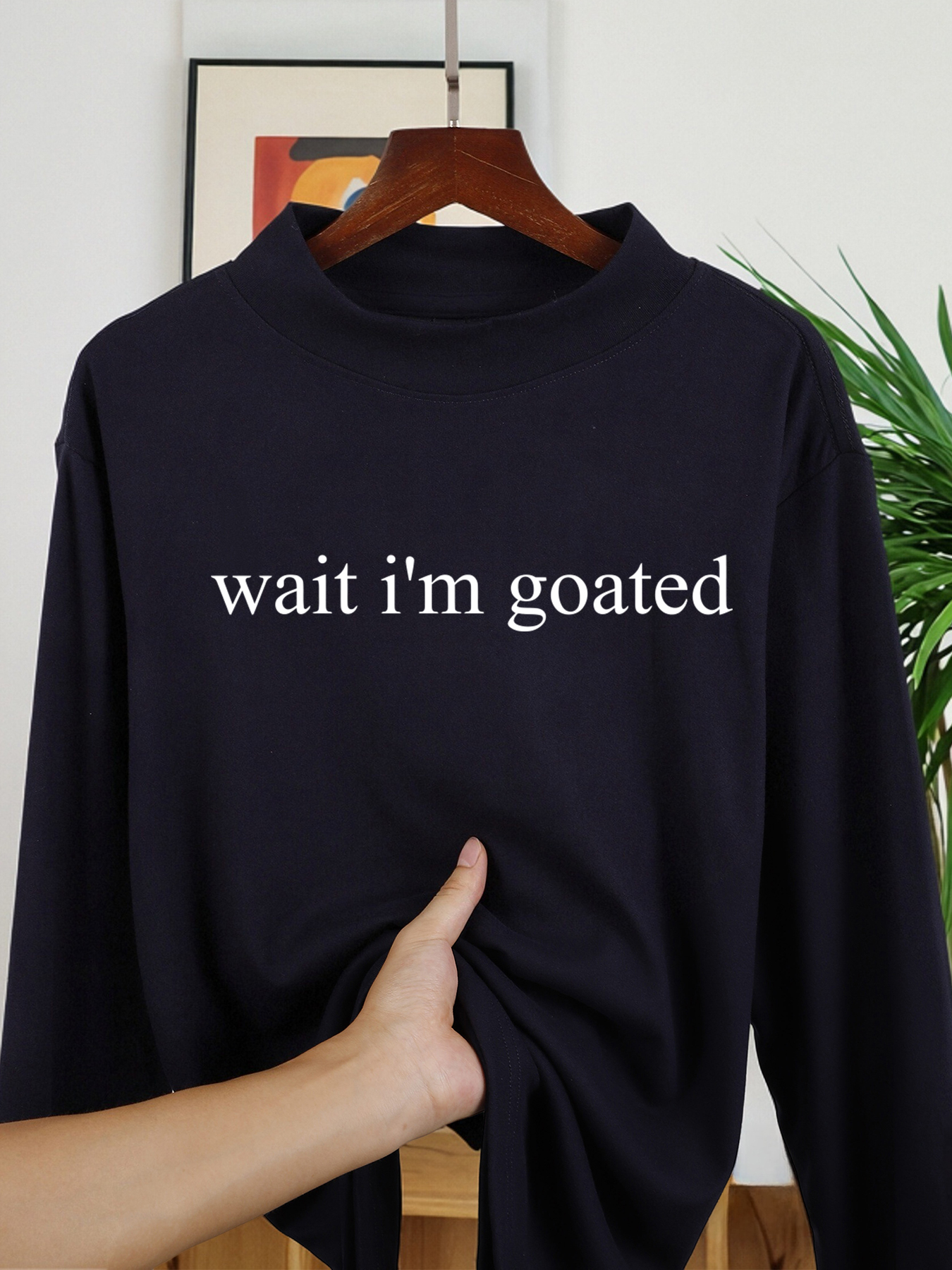Wait I'M Goated Letter Printed - Winter Clothing For ulasan dan harga