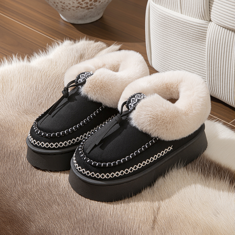 Winter Fluffy Women's Slippers - Winter Clothing Material ulasan dan harga