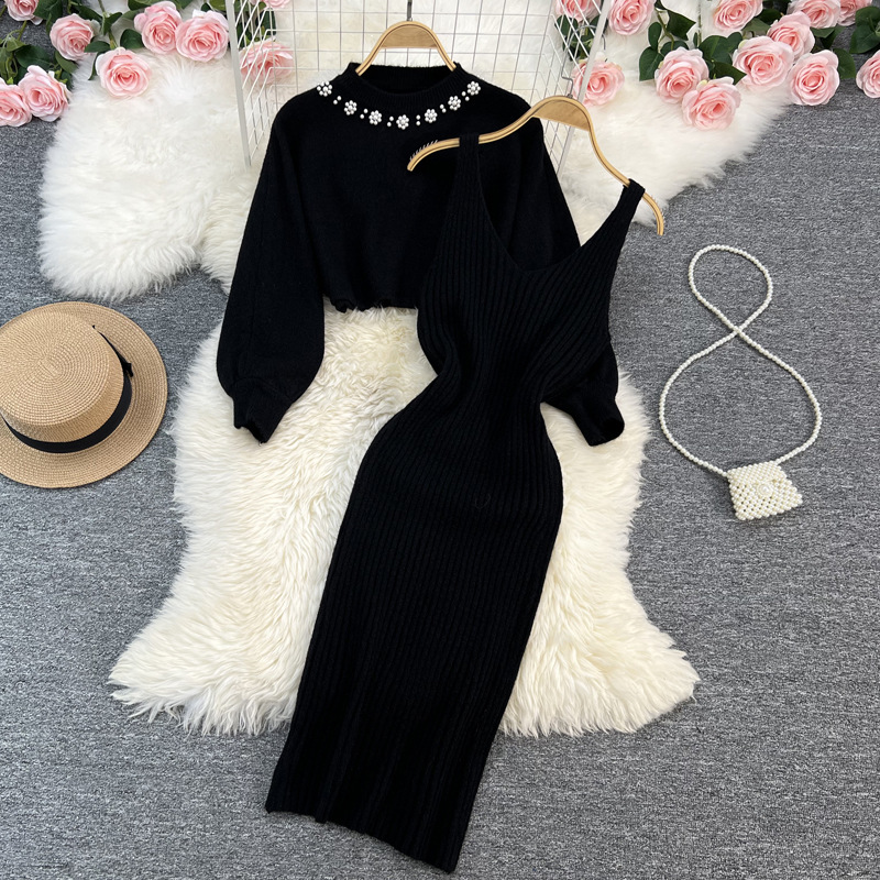 Knit 2 Piece Set Women Long Sl - Winter Clothing Matching ulasan dan harga