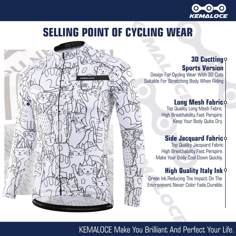 KEMALOCE Cycling Jersey Long S - Winter Clothing Pinterest ulasan dan harga