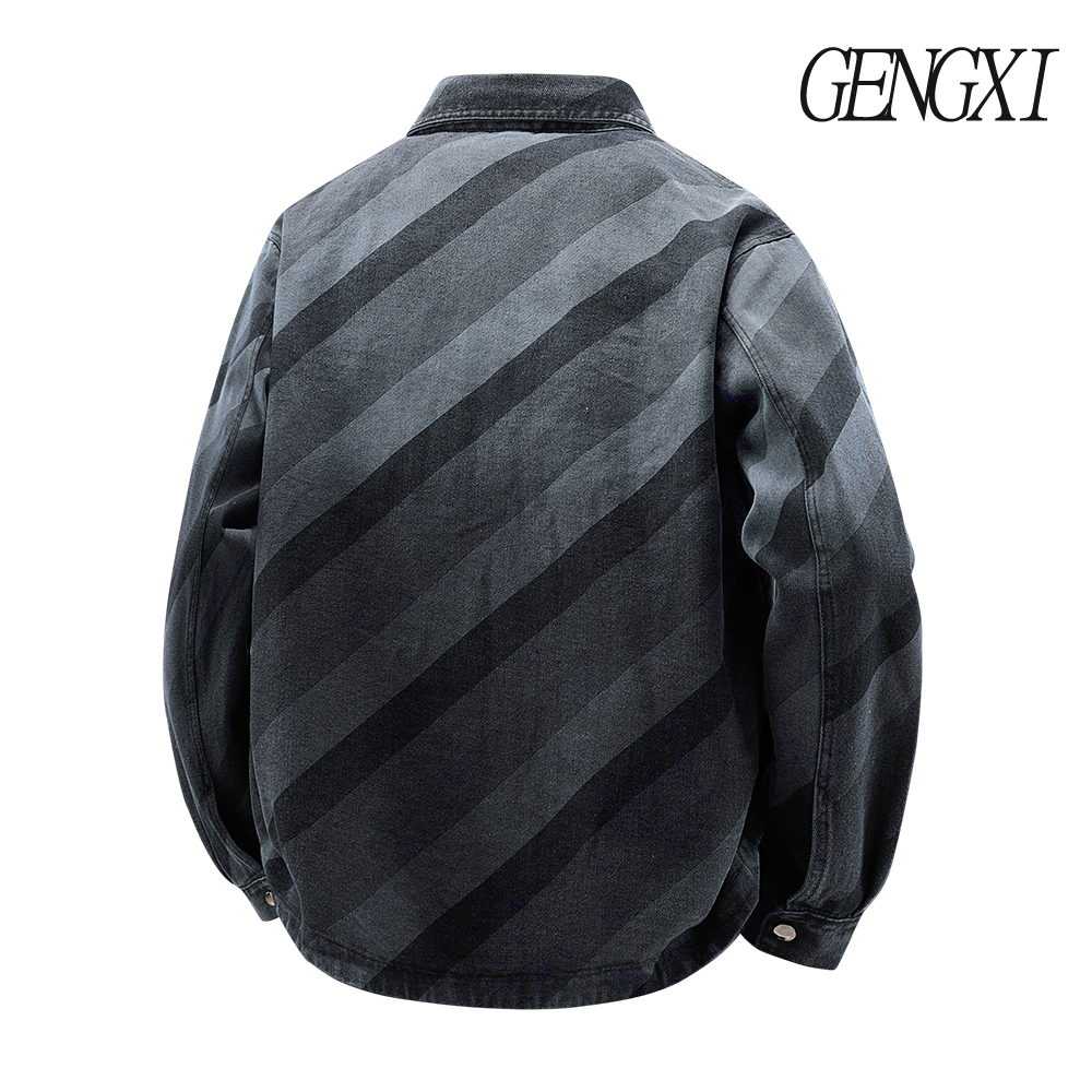 Men's Gradient Striped Design  - Winter Clothing Vintage ulasan dan harga