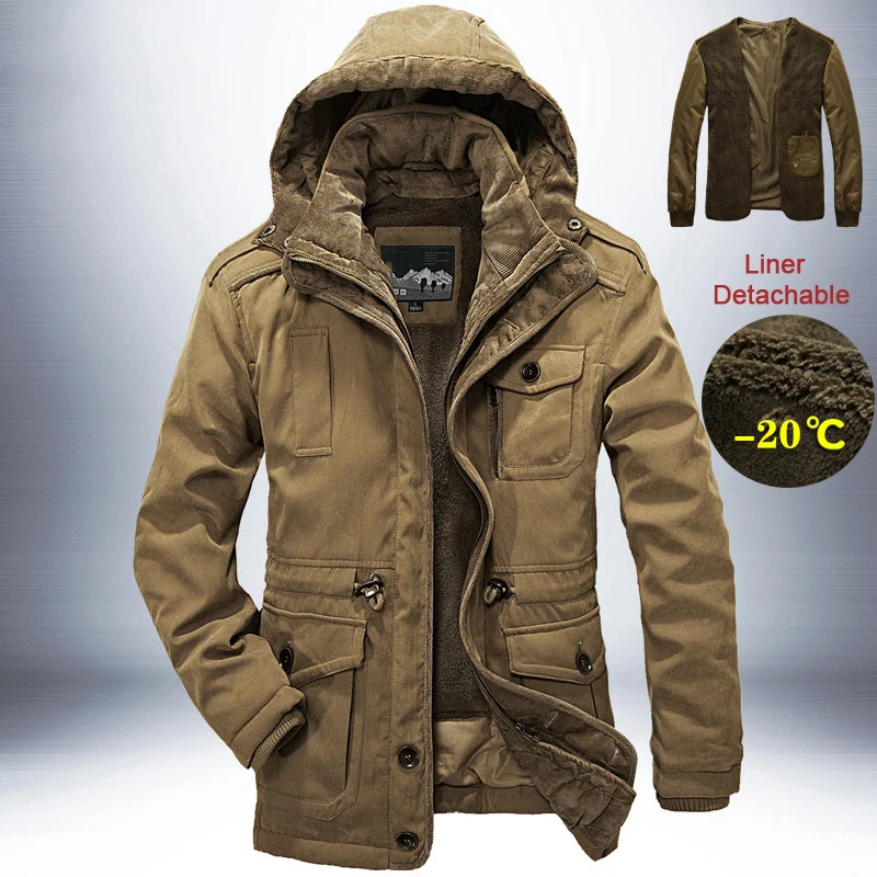 parkas Outdoor Thick Warm Mens - Quality Winter Clothing Brand ulasan dan harga