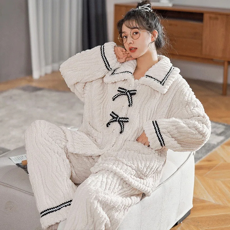 2Pcs/set women's pajamas autum - Winter Clothing For ulasan dan harga