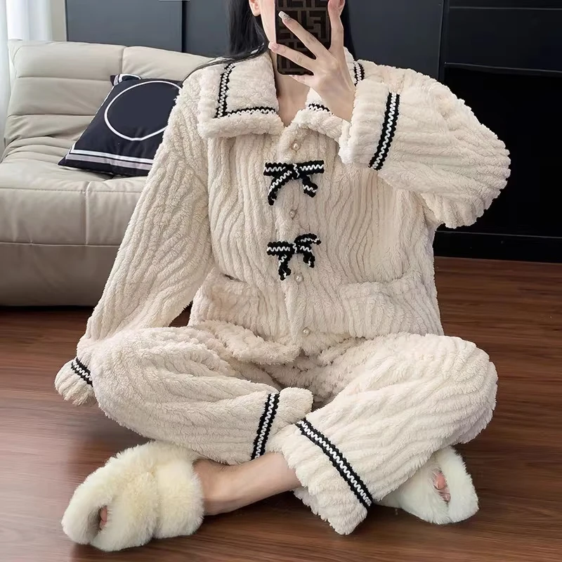 2Pcs/set women's pajamas autum - Winter Clothing For ulasan dan harga