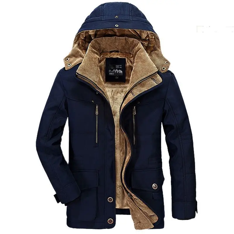 Men's Jacket Warm Hooded Thick - Quality Winter Clothing Brand ulasan dan harga