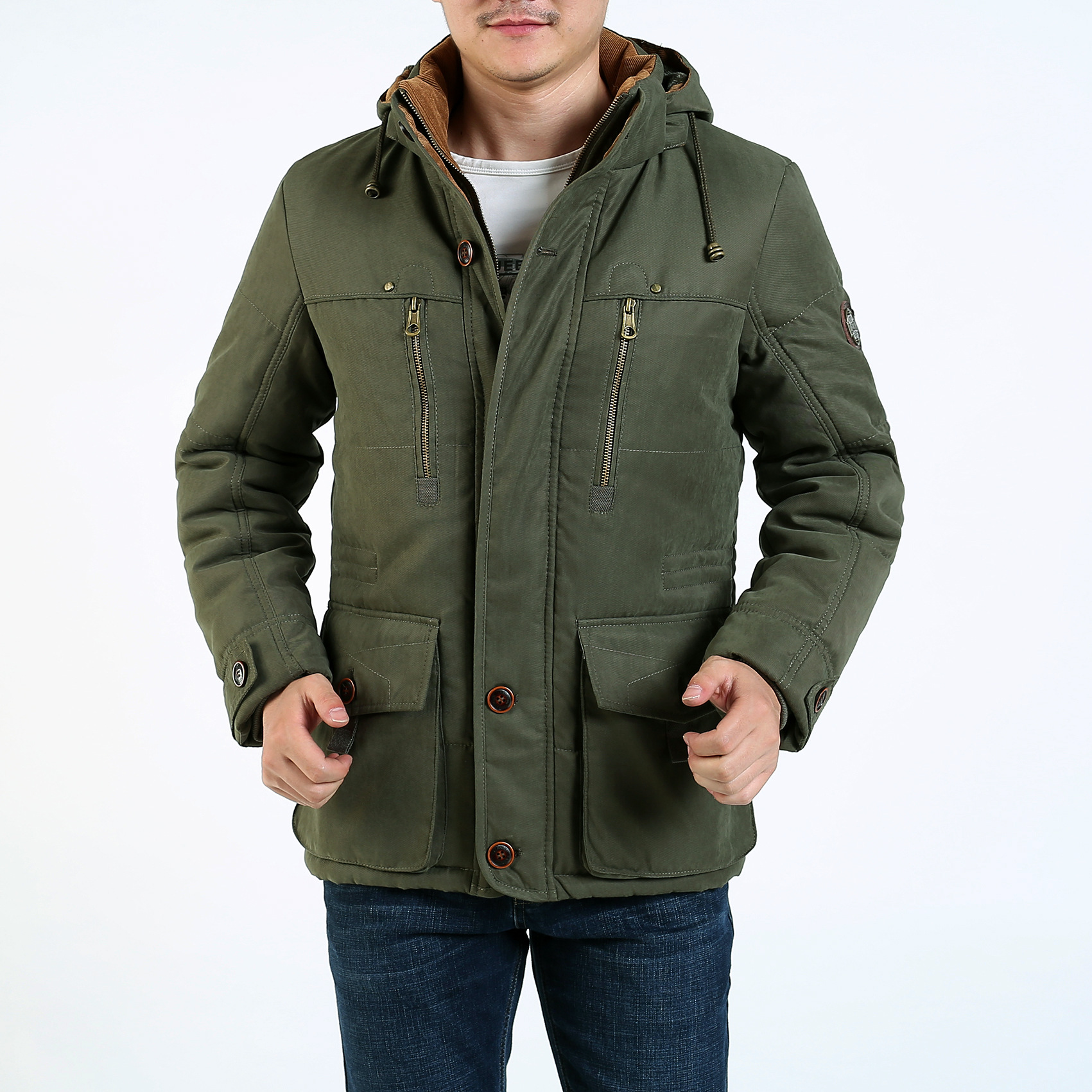 Men's Jacket Warm Hooded Thick - Quality Winter Clothing Brand ulasan dan harga