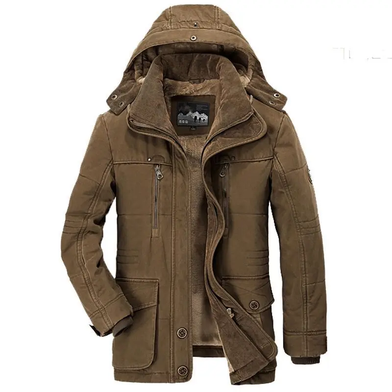 Men's Jacket Warm Hooded Thick - Quality Winter Clothing Brand ulasan dan harga