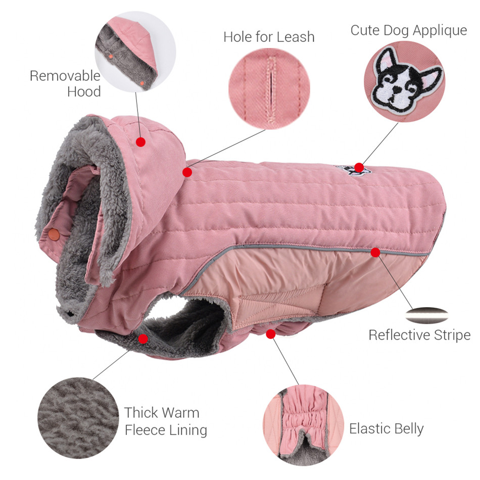 Winter Dog Clothes Thick Fleec - Fleece Hoodie Lined ulasan dan harga