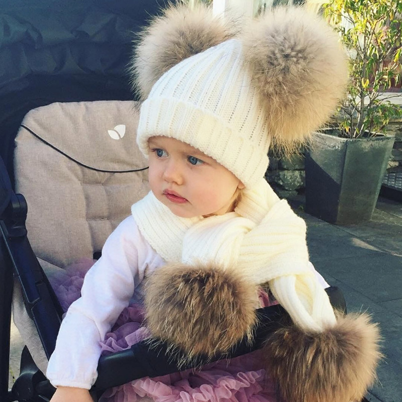 Real Raccoon Fur Balls Kids Kn - Winter Clothing For Boys ulasan dan harga