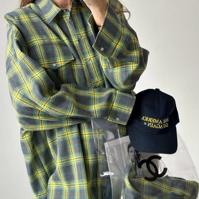 Women Vintage Long Sleeve Shir - Winter Clothing Vintage ulasan dan harga