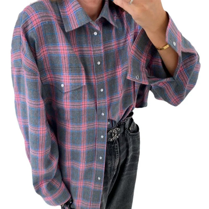 Women Vintage Long Sleeve Shir - Winter Clothing Vintage ulasan dan harga