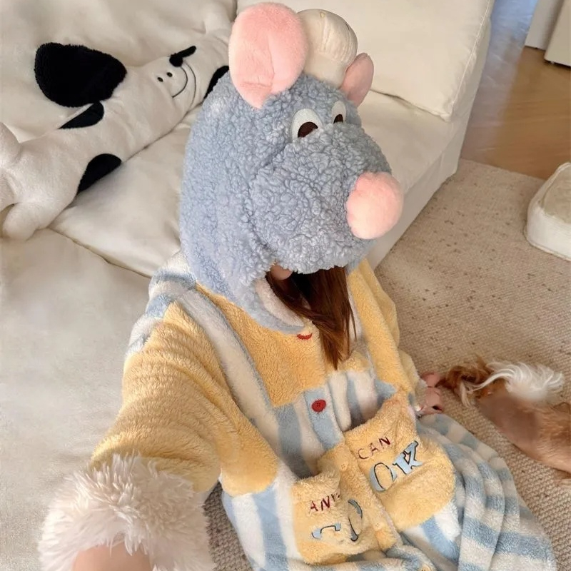 Cartoon Disney Ratatouille Rob - Fleece Hoodie Lined ulasan dan harga