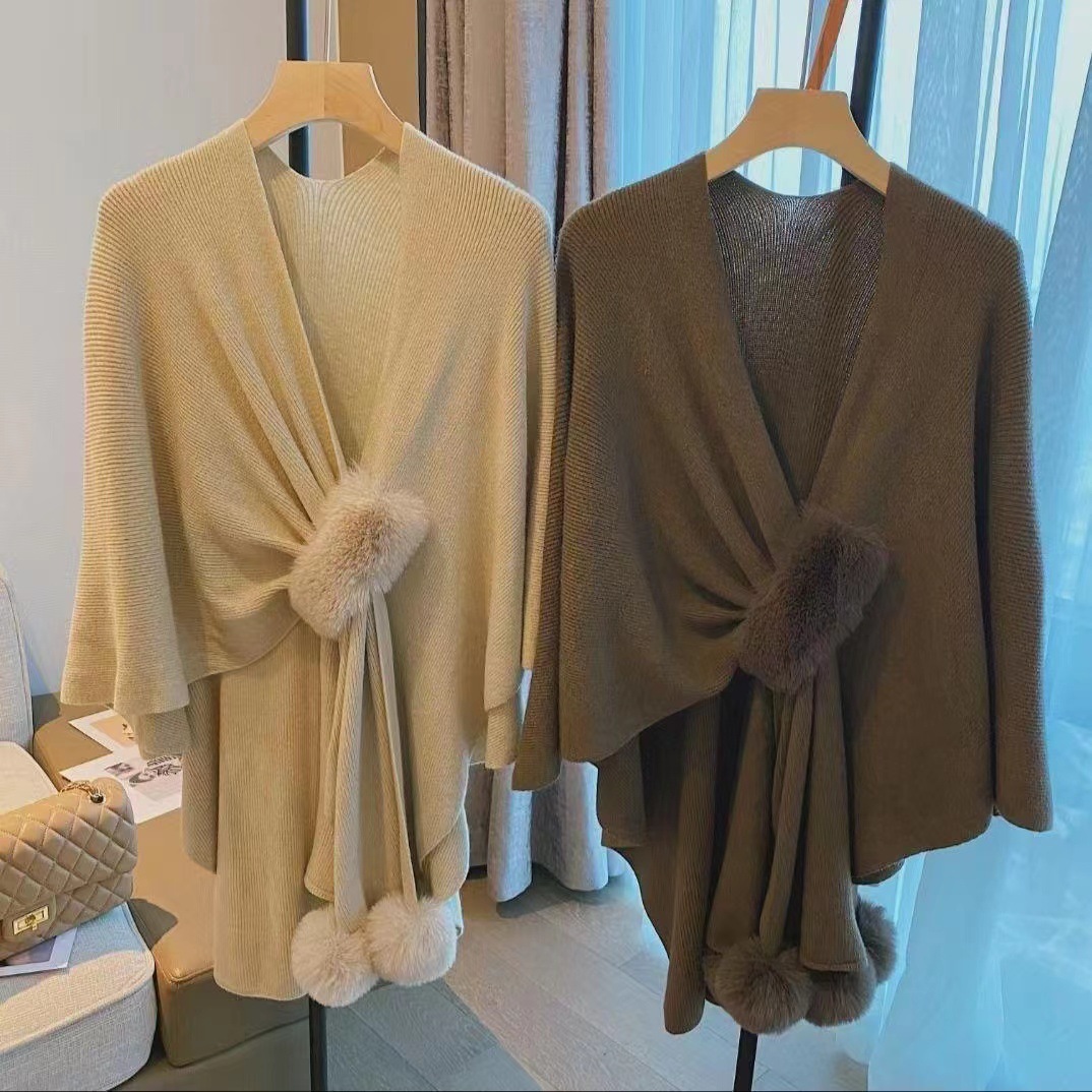 Autumn New Vintage Knitted Sha - Winter Clothing Items ulasan dan harga