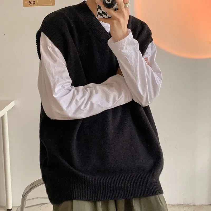 Plain Sleeveless Knitted Sweat - Winter Clothes Shop ulasan dan harga