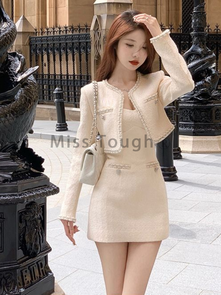 Frence Elegant Two Piece Set W - Winter Clothing Vintage ulasan dan harga