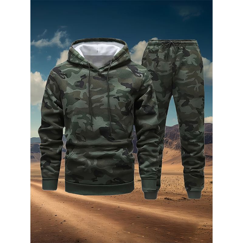 Autumn Camouflage 3D Print Hoo - Winter Clothing For ulasan dan harga