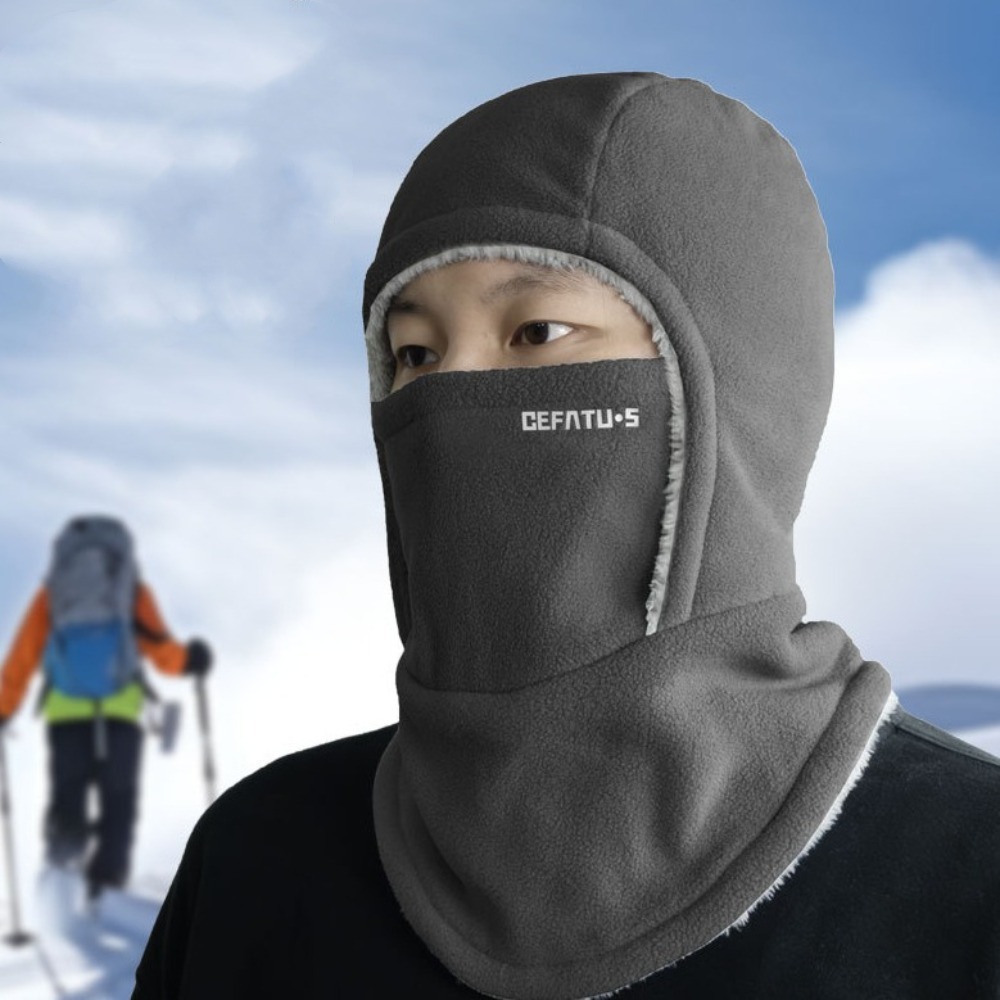 Winter Balaclava Ski Mask Ther - Fleece Hoodie Lined ulasan dan harga