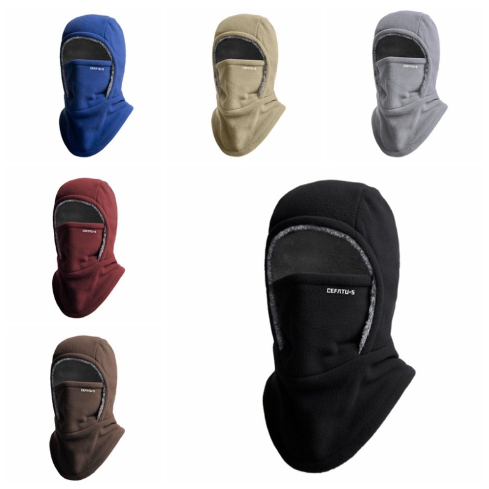 Winter Balaclava Ski Mask Ther - Fleece Hoodie Lined ulasan dan harga