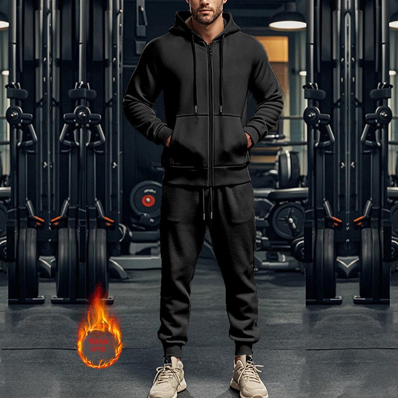Men's Heavyweight  Color Long  - Fleece Hoodie Lined ulasan dan harga