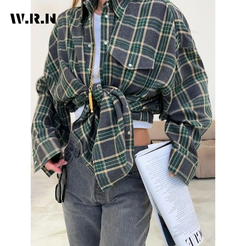 Fashion Baggy Plaid Women'S Bl - Winter Clothing Vintage ulasan dan harga