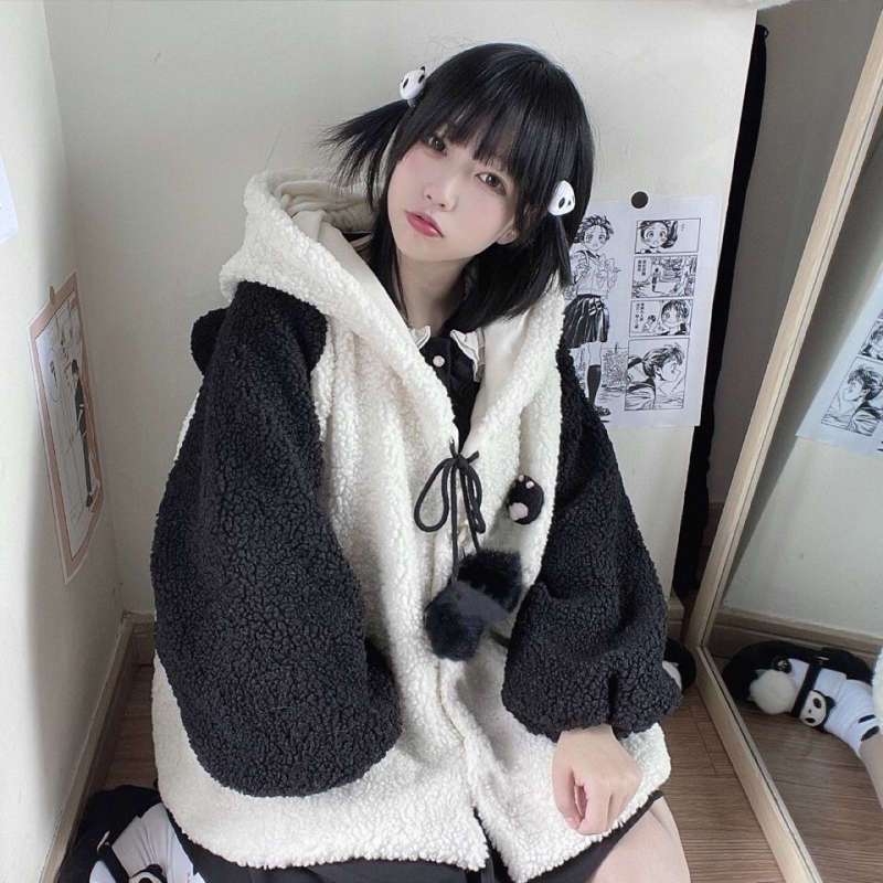 2025 Autumn Winter New Lamb Wo - Fleece Hoodie Lined ulasan dan harga