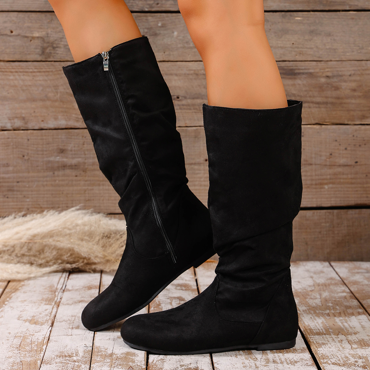 Fashionable New Round Toe Sued - Winter Clothing Material ulasan dan harga