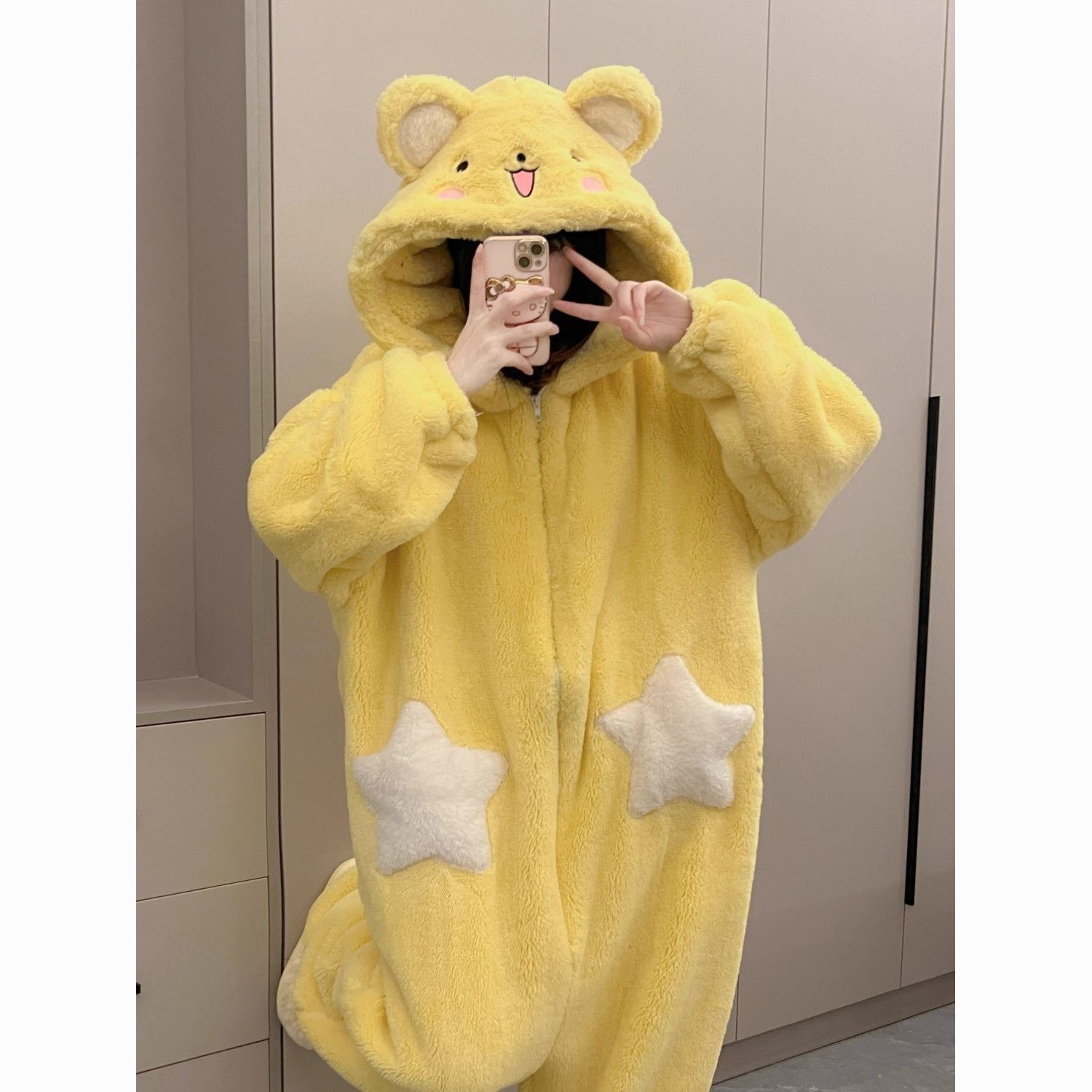 Women's Cartoon Hooded Kigurum - Fleece Hoodie Lined ulasan dan harga