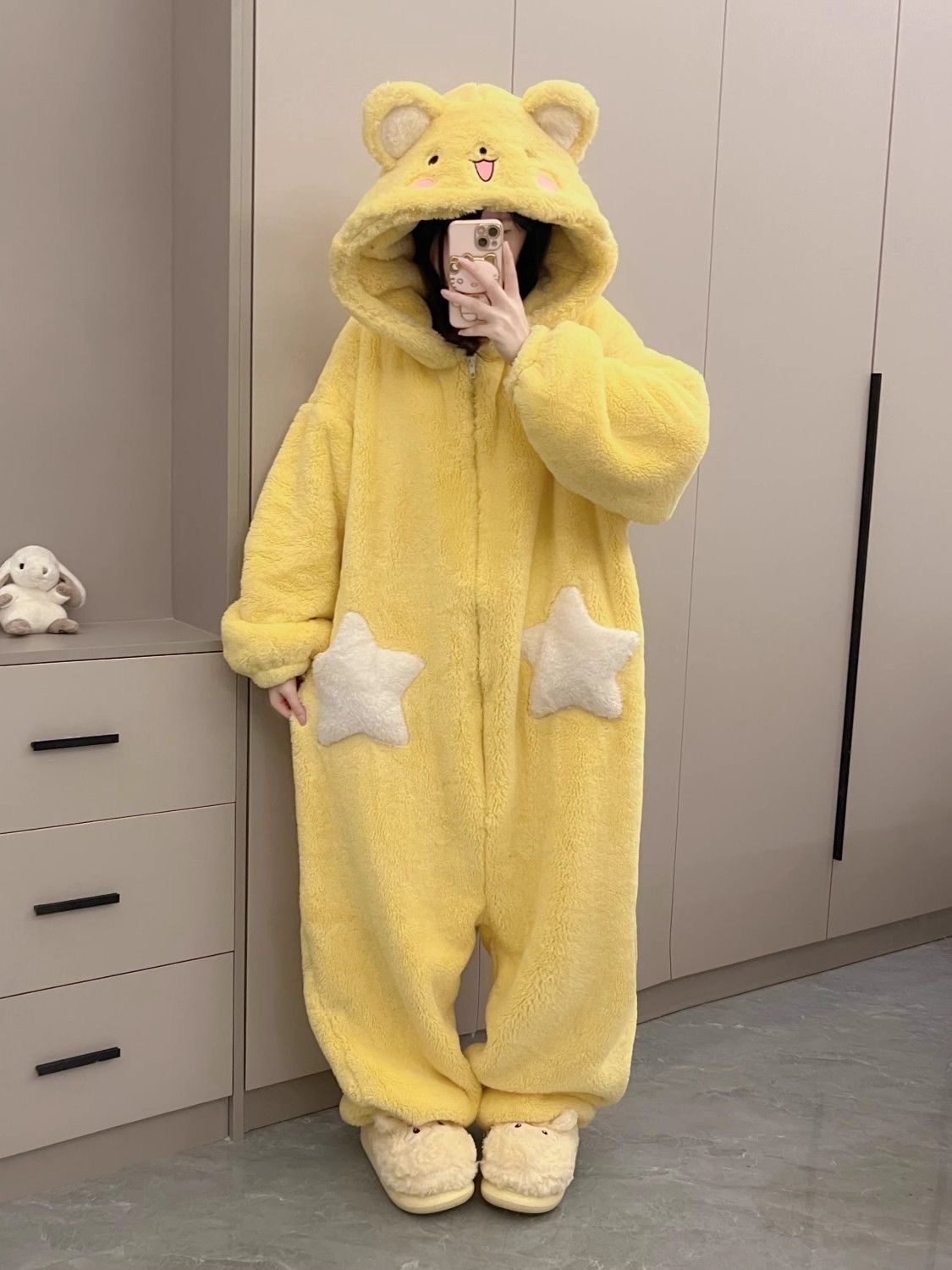 Women's Cartoon Hooded Kigurum - Fleece Hoodie Lined ulasan dan harga
