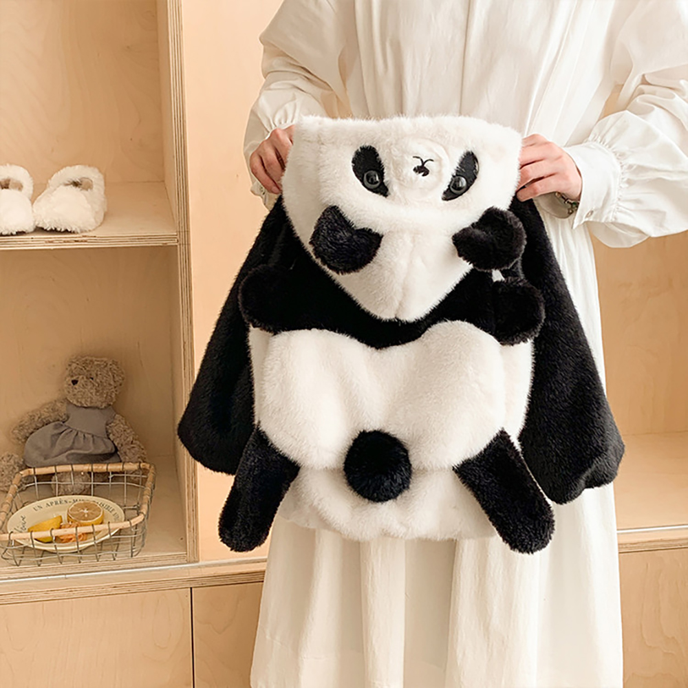 Cute Panda Design Winter Furry - Winter Clothing For Toddlers ulasan dan harga