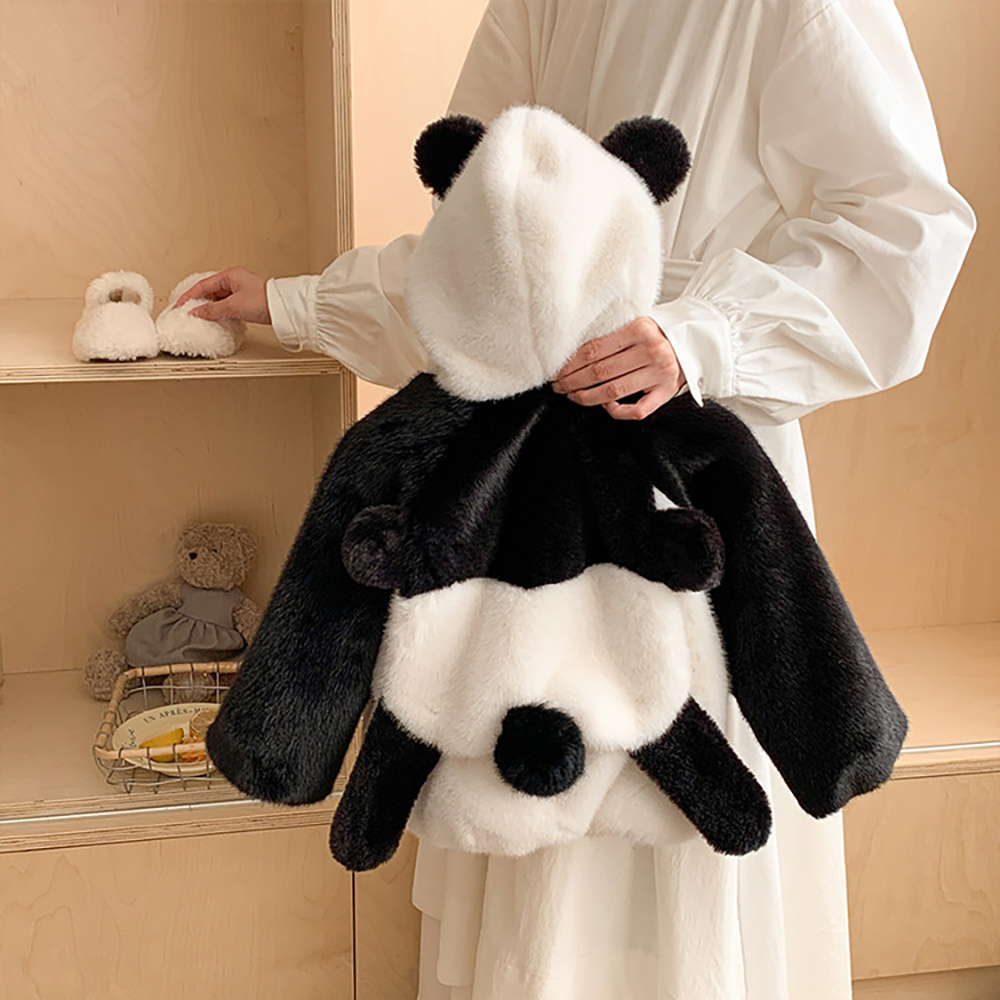 Cute Panda Design Winter Furry - Winter Clothing For Toddlers ulasan dan harga