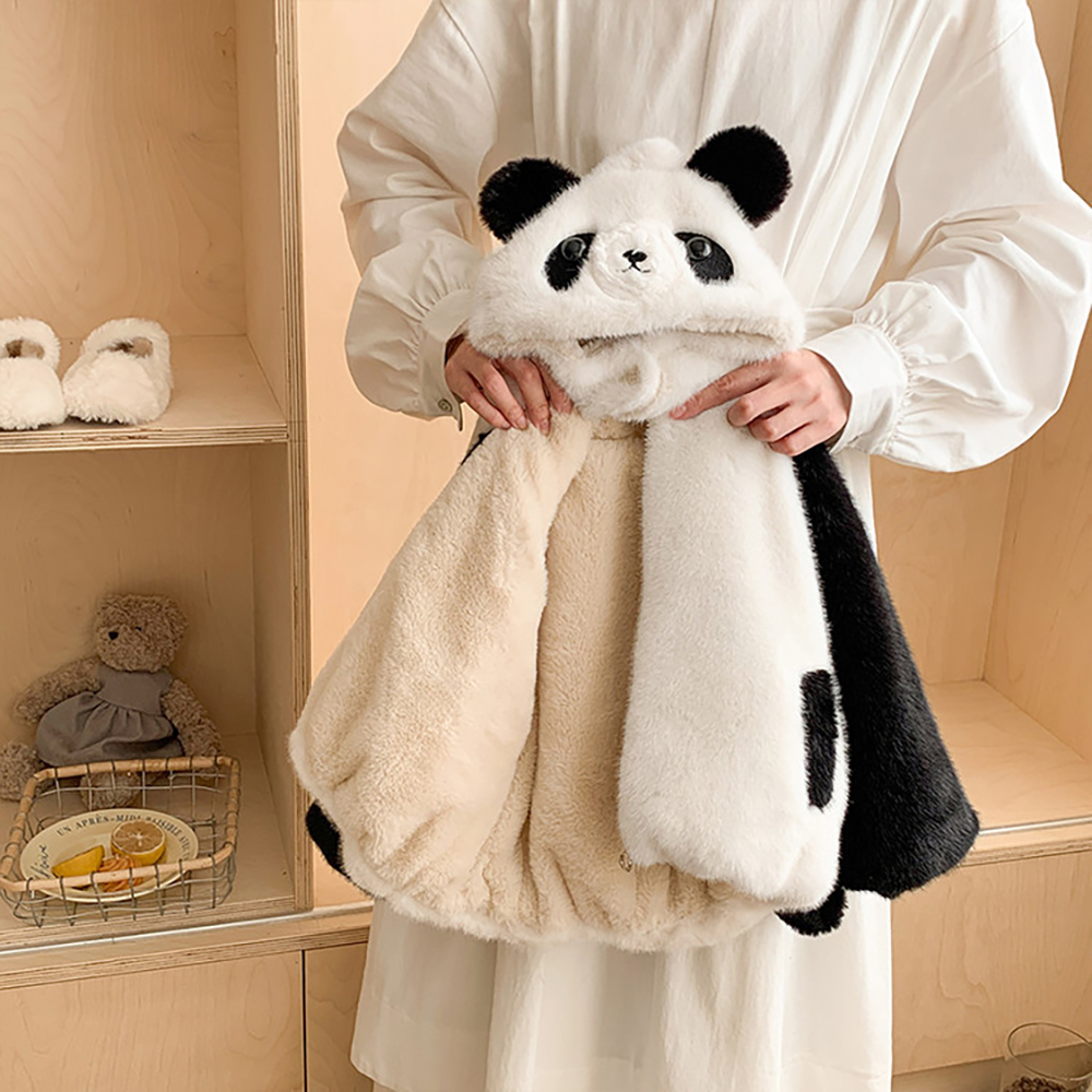 Cute Panda Design Winter Furry - Winter Clothing For Toddlers ulasan dan harga