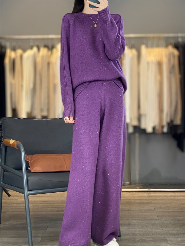 Women's matching set 100% Meri - Winter Clothing Matching ulasan dan harga