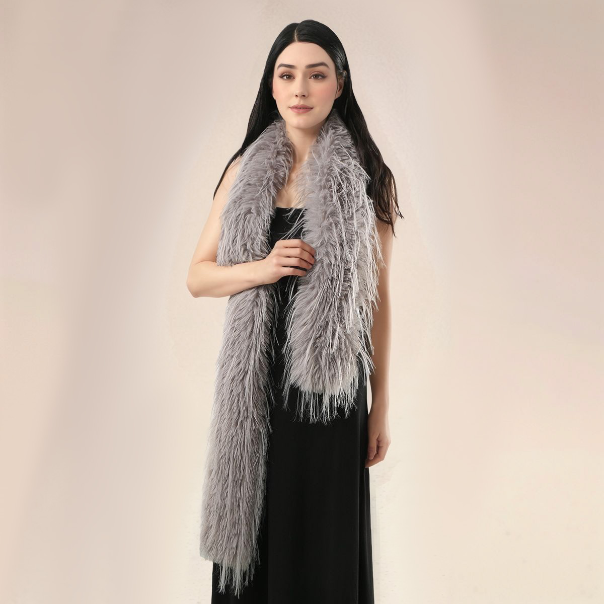 Women Faux Rabbit Fur Long Sca - Winter Clothing Design ulasan dan harga